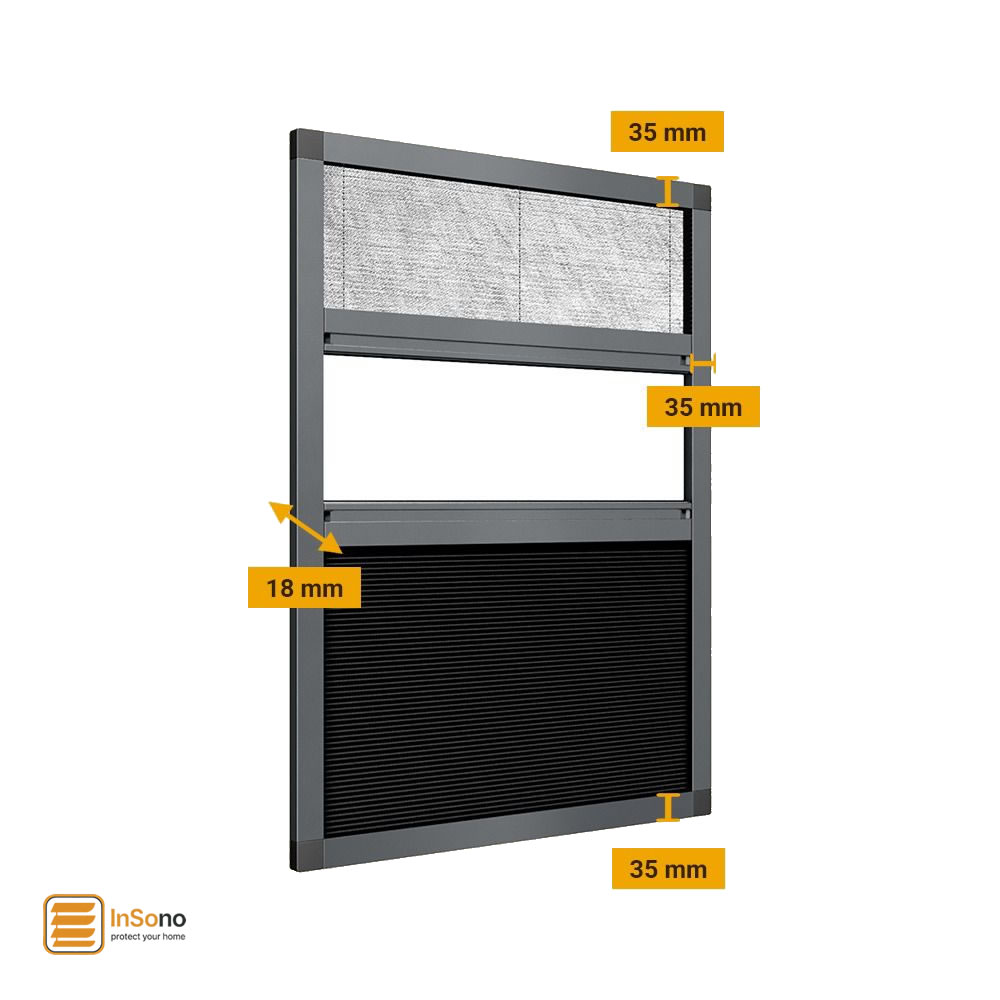 Fliegengitter Plissee Dachfenster mit Sonnenschutz