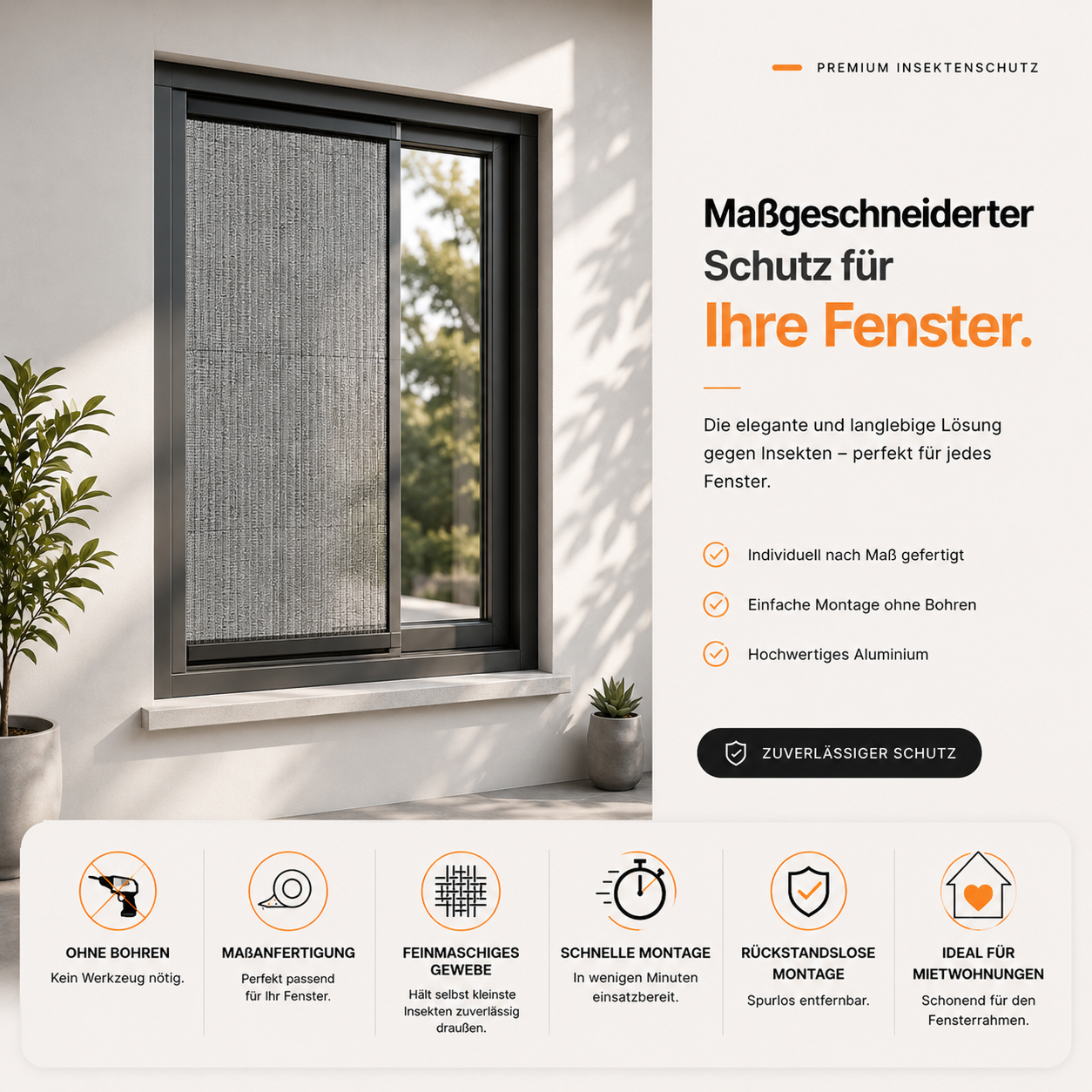 Fliegengitter Plissee Fenster