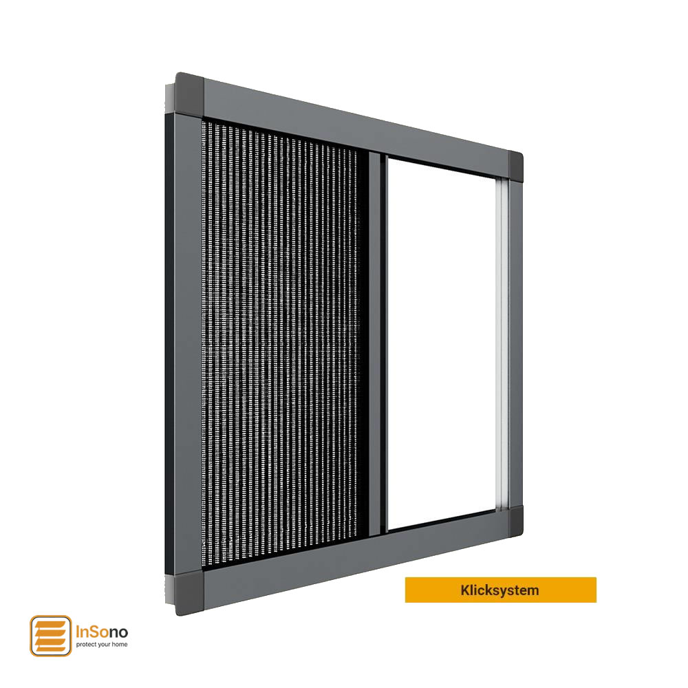 Fliegengitter Plissee Fenster Klicksystem